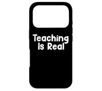 Custodia per iPhone 17 Pro Funny Teacher Humor Design Teaching Is Real School Energy