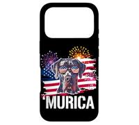 Custodia per iPhone 17 Pro Funny USA Flag Merica 4th July Independence Great Dane Lover