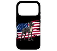 Custodia per iPhone 17 Pro Funny USA Flag Merica 4th July Independence Great Dane Lover