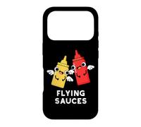 Custodia per iPhone 17 Pro Fying Sauces Divertente gioco di parole UFO