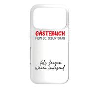 Custodia per iPhone 17 Pro Gästebuch Mein 60. Geburtstag Libro degli ospiti Firma