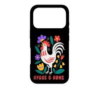 Custodia per iPhone 17 Pro Galline da cortile Hygge Folk Art Gallo
