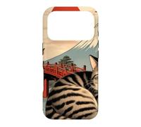 Custodia per iPhone 17 Pro Gatto assonnato giapponese che dorme al tempio