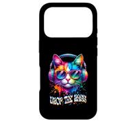 Custodia per iPhone 17 Pro Gatto che indossa cuffie Drop the Bass EDM DJ Rave Design