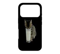 Custodia per iPhone 17 Pro Gatto che ruba il latte da un bicchiere