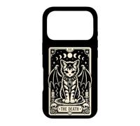 Custodia per iPhone 17 Pro Gatto Death Tarocchi Occulto Gotico Occulto Card Art Bat Wing Donne Ragazze