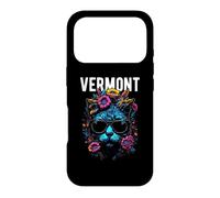 Custodia per iPhone 17 Pro Gatto del Vermont USA che indossa occhiali da sole e fiori design
