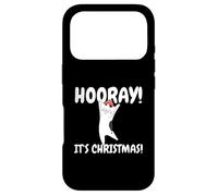 Custodia per iPhone 17 Pro Gatto Gattino Cute Cat Natale Xmas Hooray It's Christmas