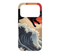 Custodia per iPhone 17 Pro Gatto giapponese che cammina sopra la grande onda Hokusai