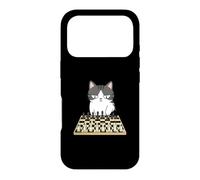 Custodia per iPhone 17 Pro Gatto Giocatore Scacchi Divertente Scacco Matto Strategia