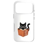 Custodia per iPhone 17 Pro Gatto Nero Legge L'Arte della Guerra Divertente