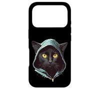 Custodia per iPhone 17 Pro Gatto Nero Occhi Gialli Gatti Felici