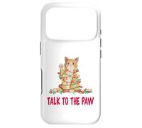 Custodia per iPhone 17 Pro Gatto parla con la zampa del gatto impigliata nelle luci di