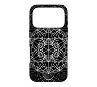Custodia per iPhone 17 Pro Geometria sacra Metatrons Cube Dot lavoro