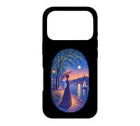 Custodia per iPhone 17 Pro Georges Seurat Ispirato Pointillist Moonlit Riverside Woman
