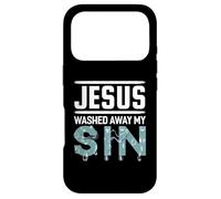 Custodia per iPhone 17 Pro Gesù ha lavato via il mio peccato camicia cristiana camicie battesimo