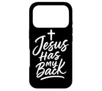 Custodia per iPhone 17 Pro Gesù ha le spalle Fede cristiana Credente religioso Dio