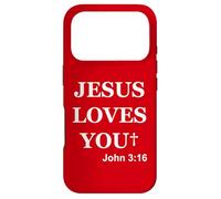 Custodia per iPhone 17 Pro Gesù ti ama Giovanni 3 16 Poiché Dio amava il mondo