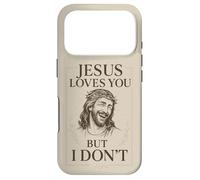 Custodia per iPhone 17 Pro Gesù ti ama ma non mi diverto religioso cristiano