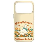 Custodia per iPhone 17 Pro Getting My Steps in Walking With The Lord Christian Floral