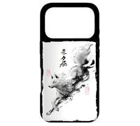 Custodia per iPhone 17 Pro Giapponese Salto Volpe Arte Vintage Sumi-e Kitsune
