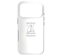 Custodia per iPhone 17 Pro Gills Rock Wisconsin Sailboat and Sun