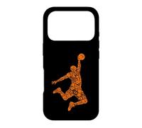 Custodia per iPhone 17 Pro Giocatore di basket Silhouette Slam Dunk Ragazzi Ragazze Bambini Giovani