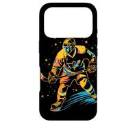Custodia per iPhone 17 Pro Giocatore di Hockey su ghiaccio Look comico