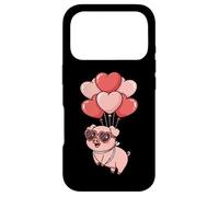 Custodia per iPhone 17 Pro Girls Womens Moms Valentines Day Hearts Show Pig Lover
