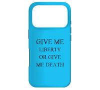 Custodia per iPhone 17 Pro Give Me Liberty or Give Me Death con caratteri neri vintage