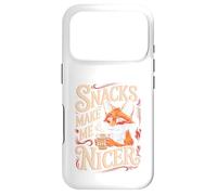 Custodia per iPhone 17 Pro Gli snack mi rendono più carino Funny Fox Meme Animal