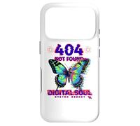 Custodia per iPhone 17 Pro Glitch Butterfly Cyberpunk Y2K Estetica Digitale Natura Arte