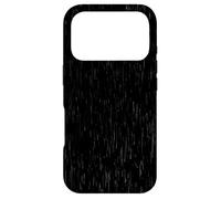 Custodia per iPhone 17 Pro Gocce di pioggia che cadono con sfondo nero