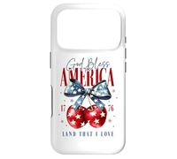 Custodia per iPhone 17 Pro God Bless America 1776 Terra che amo Backprint