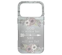 Custodia per iPhone 17 Pro God is Within Her She Will Not Fail Psalm 46:5 Cellulare