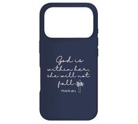Custodia per iPhone 17 Pro God is Within Her She Will Not Fall 46 5 Bible Verse Blue