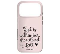 Custodia per iPhone 17 Pro God is Within Her She Will Not Fall 46 5 Christian Verse