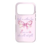 Custodia per iPhone 17 Pro God is Within Her She Will Not Fall Christian Butterfly 46:5