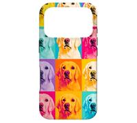 Custodia per iPhone 17 Pro Golden Retriever Pop Art colorato retrò amante dei cani design