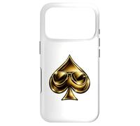 Custodia per iPhone 17 Pro Golden Spade Sunglasses Poker Casino Lucky Symbol