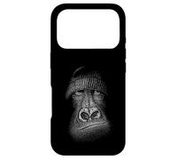 Custodia per iPhone 17 Pro Gorilla con cappello di lana! Disegno di scimmie