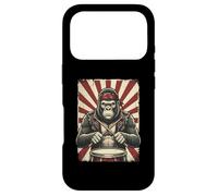 Custodia per iPhone 17 Pro Gorilla Drummer Animal Music Percussionista Ritmo