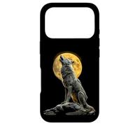 Custodia per iPhone 17 Pro Grafica Alpha Wolf Howling Full Moon Mountain Lover