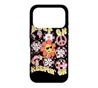 Custodia per iPhone 17 Pro Grafica retrò con margherita "Keep On Keepin' On"