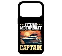Custodia per iPhone 17 Pro Grafico per barche a motore per il capitano veterano della barca a