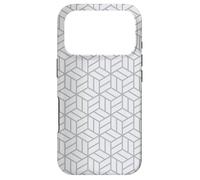 Custodia per iPhone 17 Pro Gray Cube Hexagon Optical Illusion Geometric Op Art Pattern