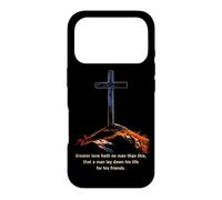 Custodia per iPhone 17 Pro Greater Love Hath No Man Than This - John 15:13 Jesus Cross