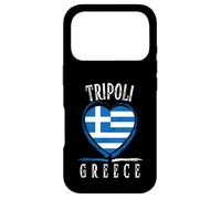 Custodia per iPhone 17 Pro Greece Flag Heart Tripoli City