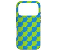 Custodia per iPhone 17 Pro Green Blue Diagonal Scales Armor Geometric Natural Pattern