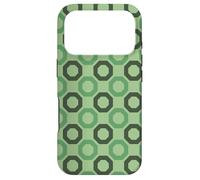 Custodia per iPhone 17 Pro Green Octagons Connected Honeycomb Square Pattern